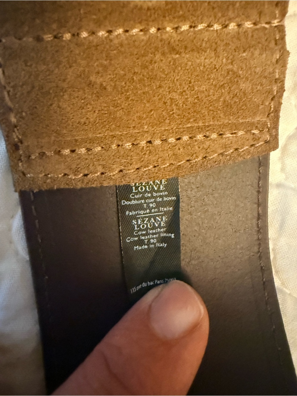 🌱NWT - Sézane Louve Belt in Taupe - size 90 - Picture 8 of 9